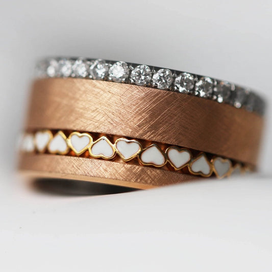 Bague complète mood joaillerie avec diamants - Lueur d'automne