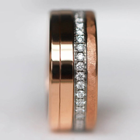 Bague complète mood joaillerie avec diamants - Poussière d'Anges