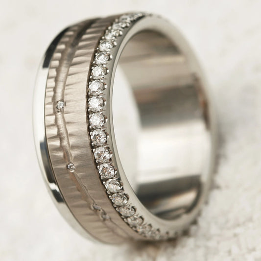 Base XS sertie ou partiellement sertie sur un côté de diamants 1.6mm