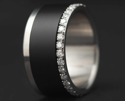 Base small entièrement sertie de diamants 1.9mm sur un côté