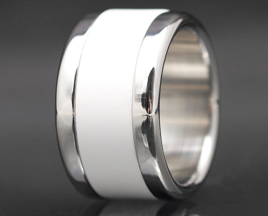 BASE LARGE EN ACIER INOXYDABLE, ARRONDIE POLIE (13MM)