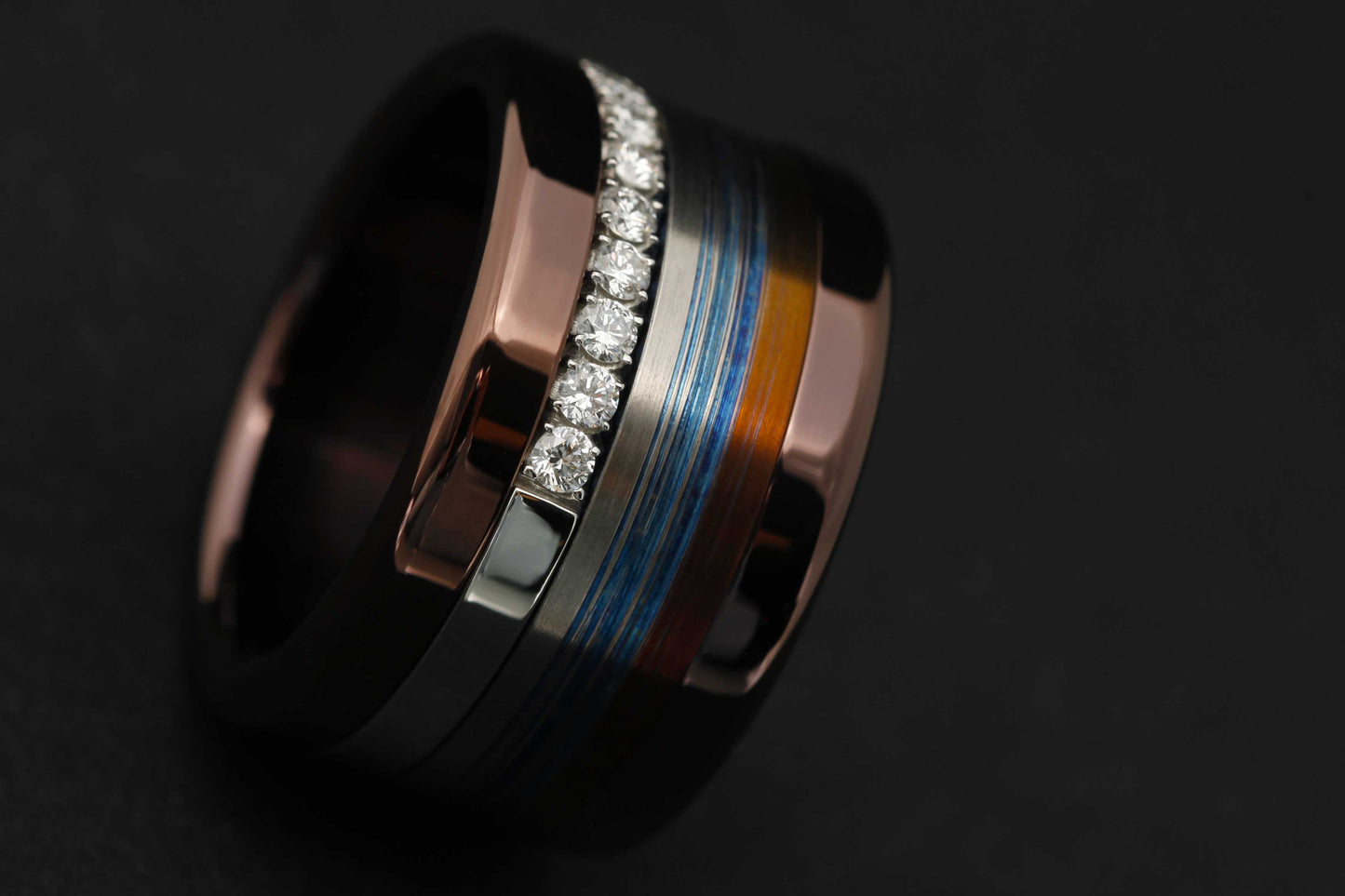 Addon medium acier serti partiellement de diamants 1.9 mm