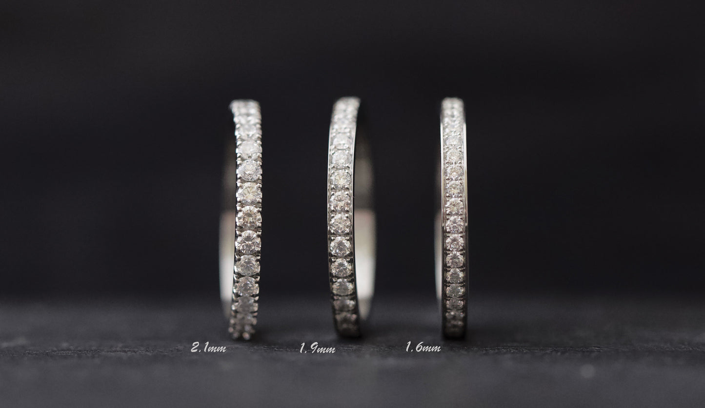 Addon medium acier entièrement serti de diamants 2.1 mm