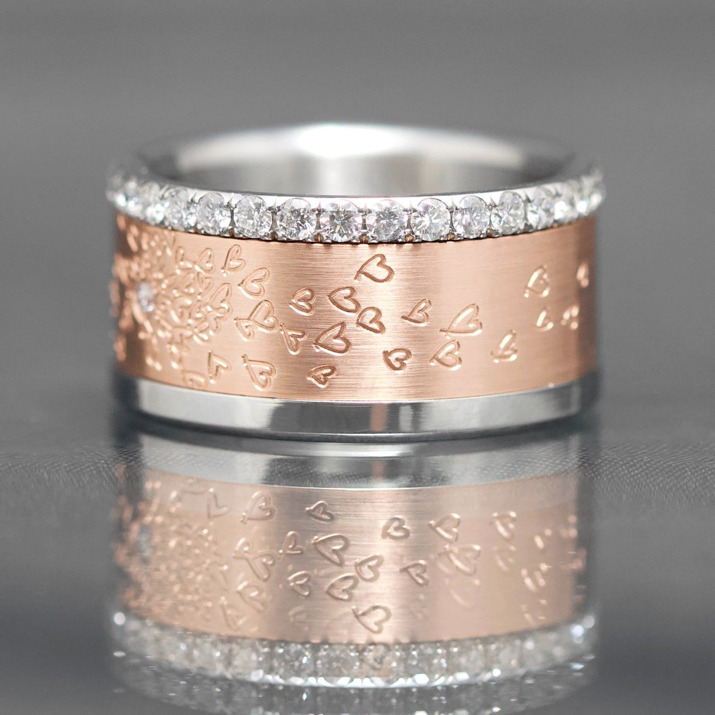 Small Fassung mit 1,9mm Diamanten auf einer Seite vollständig besetzt