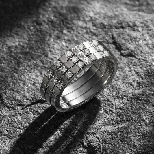 Innenring aus 18K Graugold (Medium Addon) "Harmonie" aus des "Goldenes Quadrat" Kollektion für Luxus-Ring