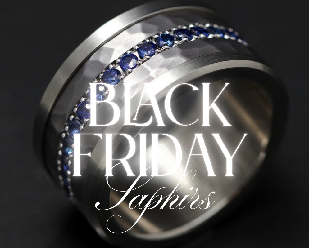 Addon medium acier entièrement serti de saphirs 1.9mm