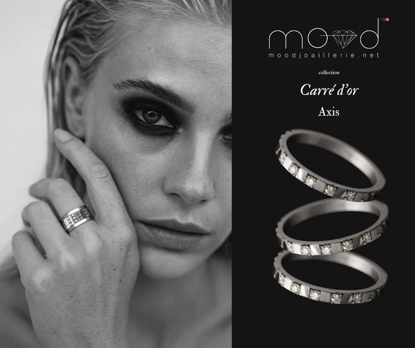 Innenring aus 18K Graugold (Medium Addon) "Achse" aus des "Goldenes Quadrat" Kollektion für Luxus-Ring