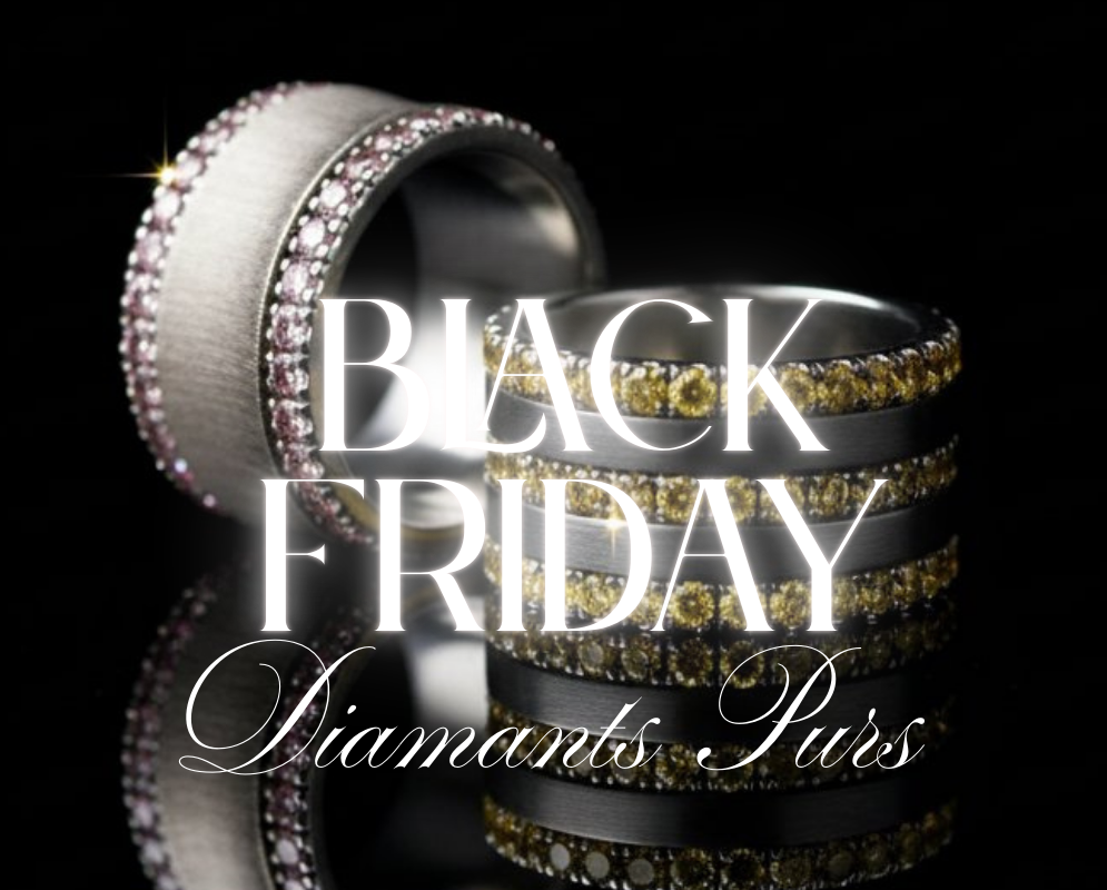 Base large sertie de diamants purs roses de Zermatt sur un côté