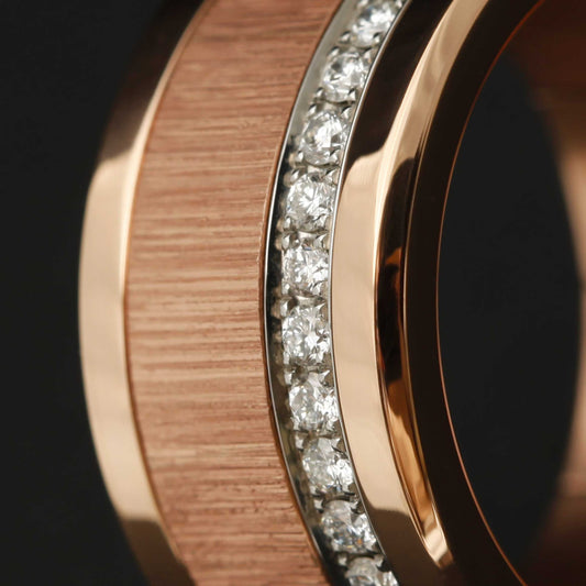 Addon medium acier entièrement serti de diamants 1.6 mm - en stock